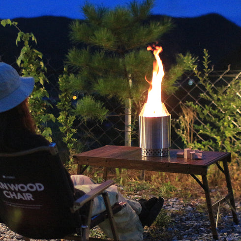 GGUBUS 二次燃焼ストーブ YOUR STOVE ガラスファイアリング使用の様子