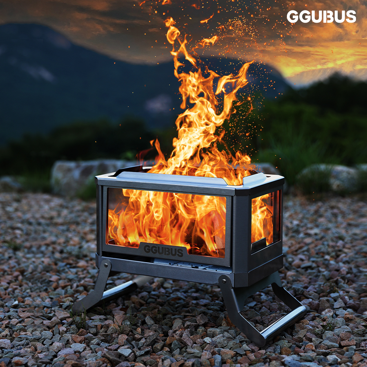 Surround View｜GGUBUSの360度の炎を楽しむガラス焚き火台