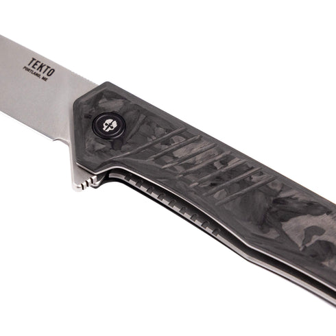 TEKTO F1 Alpha ナイフ Forged Carbon // Silver Accents セラミックボールベアリング