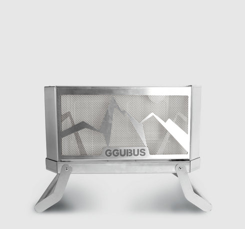 GGUBUS Full Stainless Dual Stove メッシュパネルガラスパネル付け替えの様子