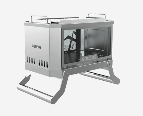 GGUBUS Full Stainless Dual Stove ガラスパネルアレンジの様子