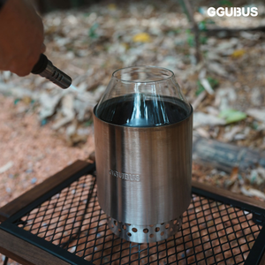 YOUR STOVE専用ガラスファイアリング あたためる様子