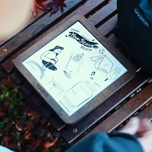 YOUR STOVE専用タイルアートトレイ 外で使用の様子