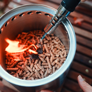 GGUBUS 二次燃焼ストーブ YOUR STOVE ペレット点火風景