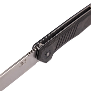 TEKTO F1 Alpha ナイフ　Forged Carbon // Silver Accents　セラミックボールベアリング
