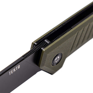 TEKTO F1 Alpha ナイフ　Green G10 // Black Accents　セラミックボールベアリング